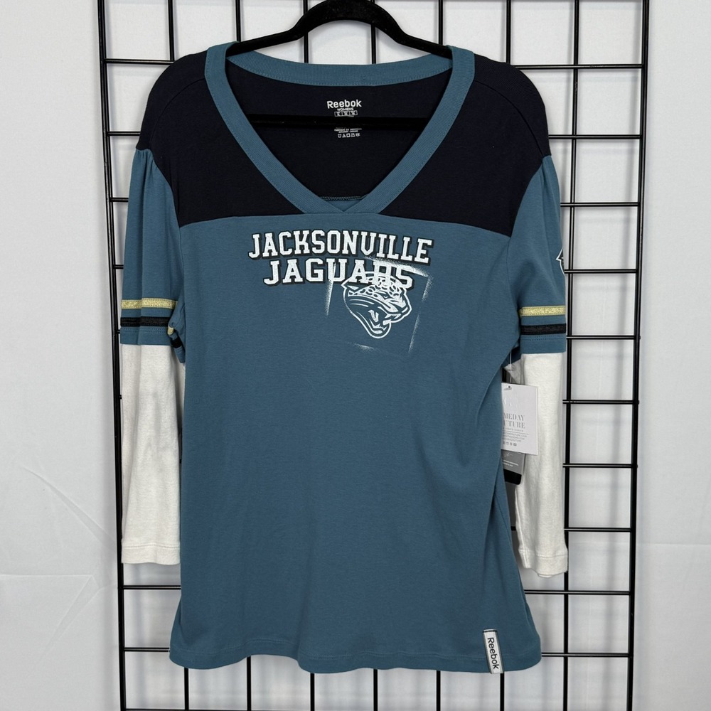 Gameday Couture Jacksonville Jaguars Long Sleeve T-Shirt Womens XL Teal Layered